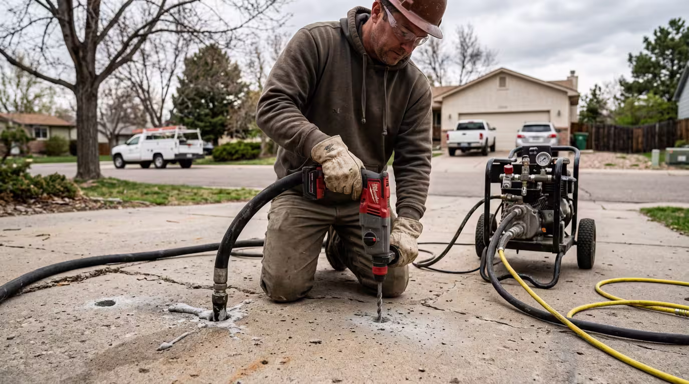 Mud Jacking Explained: How Foam Injection Fixes Sunken Concrete